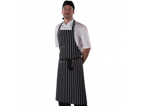 APRON BIB NAVY AND WHITE