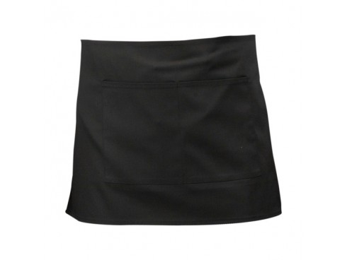 APRON WAIST SPLIT POCKET BLACK 70X37CM