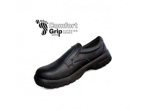 SHOE SAFETY SLIP-ON BLACK SIZE 8