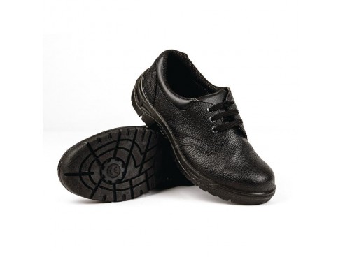 SHOE SAFETY SLIP RESIST BLACK SIZE 4