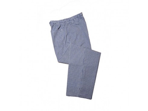 TROUSERS BLUE/WHITE GINGHAM LARGE