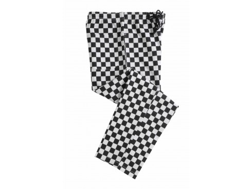 TROUSERS CHEF UNISEX CHECK BLACK XLARGE
