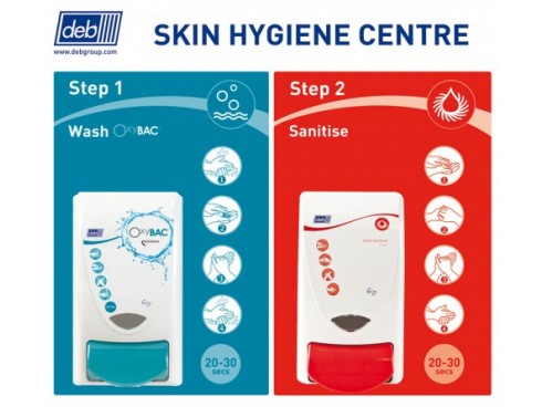 DISPENSER SKIN HYGIENE CENTRE 2-STEP