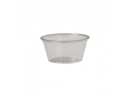 POT SOUFFLE PLASTIC CLEAR 2OZ