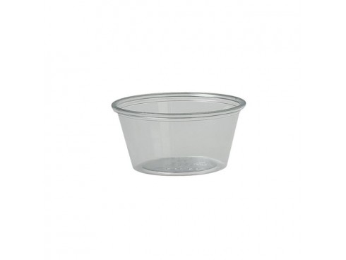 POT SOUFFLE PLASTIC TRANSLUCENT 1OZ