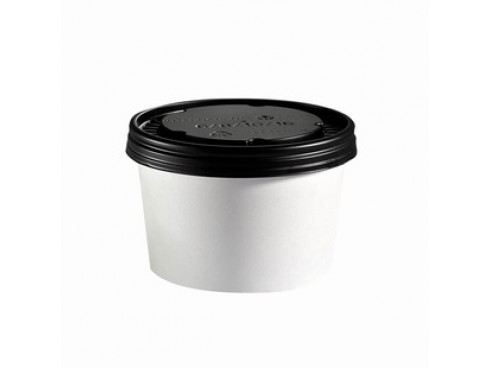 CONTAINER AND LID SOUP PAPER 8OZ