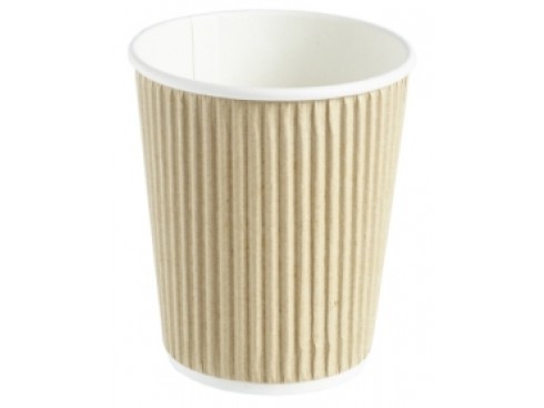 CUP RIPPLE WALL KRAFT 8OZ