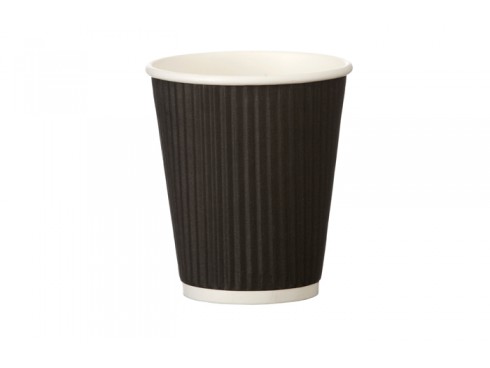 CUP RIPPLE BLACK 8OZ