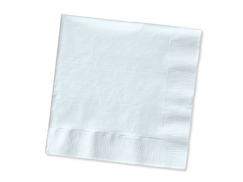 NAPKIN COCKTAIL 2PLY WHITE 24CM