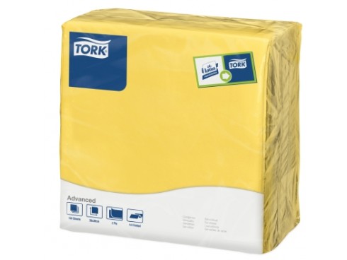 NAPKIN TORK 2PLY 4FOLD PASSION YELLOW 39CM
