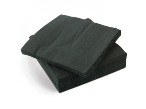 NAPKIN TORK 2PLY 4FOLD BLACK 39CM