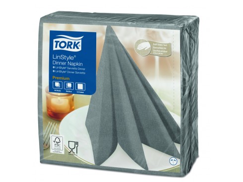 NAPKIN TORK LINSTYLE 4FOLD GREY 39CM