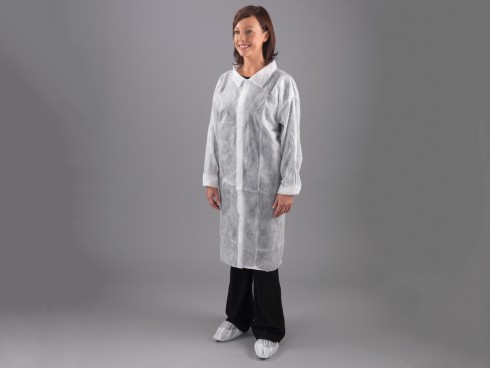 COAT VISITORS DISPOSABLE NON WOVEN LARGE