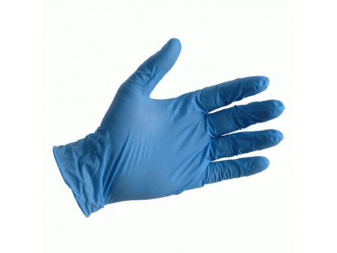 GLOVES NITRILE P/FREE BLUE LARGE