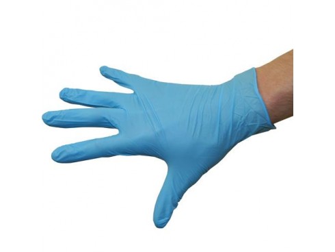 GLOVES NITRILE P/FREE BLUE SMALL