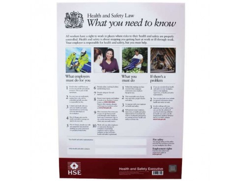 POSTER HEALTH AND SAFETY 595X15MM