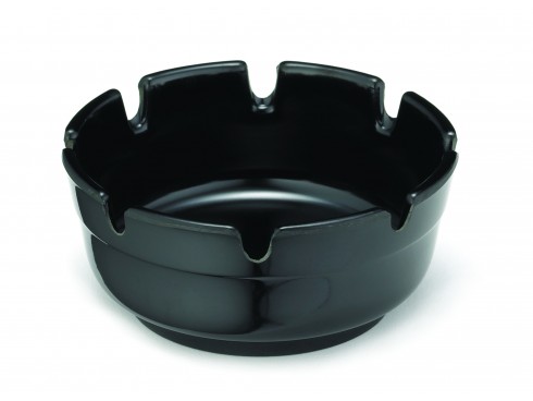 ASHTRAY STACKABLE DEEPWELL BLACK