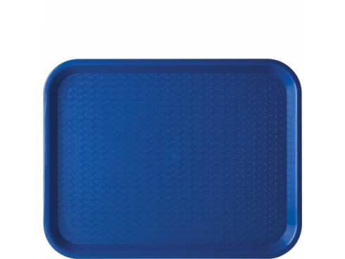 TRAY FAST FOOD RECTANGULAR BLUE 14X10.5"