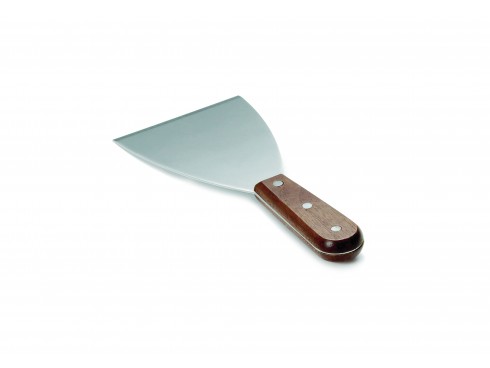 SCRAPER STAINLESS STEEL WOODEN HANDLE 8"