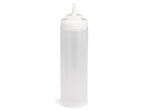 BOTTLE SQUEEZE WIDE NECK CLEAR 12OZ