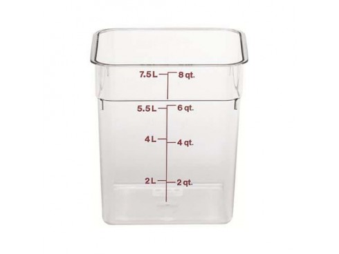 CONTAINER POLYCARB CAMBRO SQUARE 7.6LTR