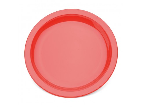 PLATE SNACK POLYCARBONATE RED 170MM