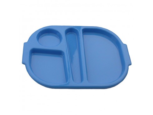 TRAY MEAL POLYCARBONATE BLUE 280X230MM