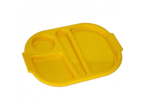 TRAY MEAL POLYCARBONATE YELLOW 280X230MM