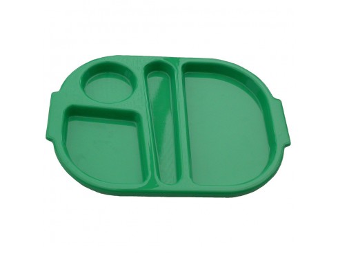 TRAY MEAL POLYCARBONATE GREEN 280X230MM