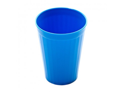 TUMBLER FLUTED POLYCARBONATE BLUE 150ML