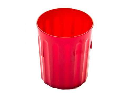TUMBLER FLUTED POLYCARBONATE RED 220ML