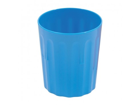 TUMBLER FLUTED POLYCARBONATE BLUE 220ML