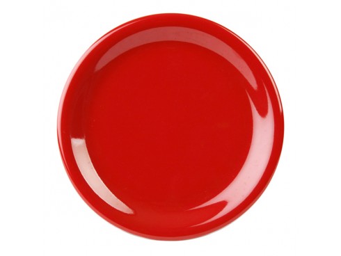 PLATE DESSERT MELAMINE RED 215MM