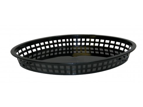 TEXAS PLATTER OVAL PLASTIC BLACK 12X9X1"