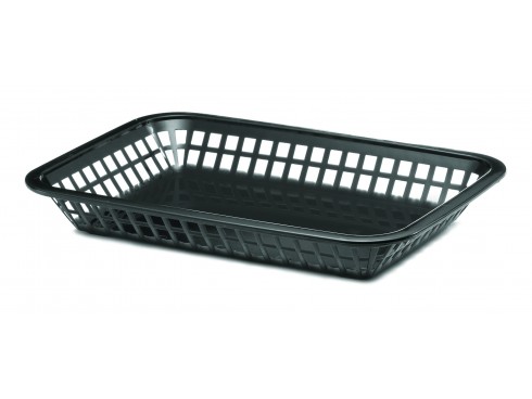 GRANDE BASKET RECTANGULAR PLASTIC BLACK