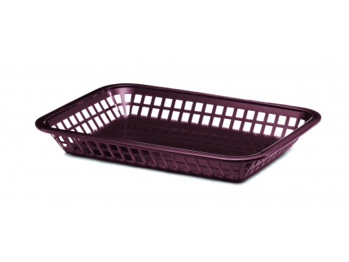 GRANDE BASKET RECTANGULAR PLASTIC BROWN