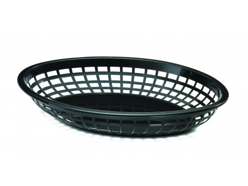 JUMBO BASKET OVAL BLACK 11.75X9.1X1.87"