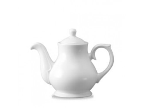 WHITE HOLLOWARE  LID TEAPOT 15OZ