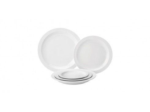 PURE WHITE PLATE NARROW RIM 10.75"