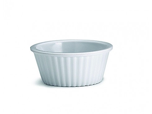 RAMEKIN FLUTED MELAMINE WHITE 1OZ