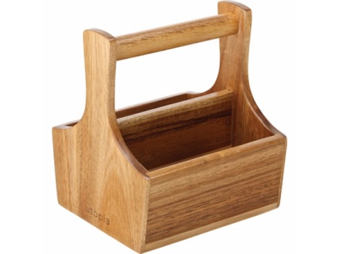 ROCKPORT ACACIA CRATE CONDIMENT 14.5X13CM