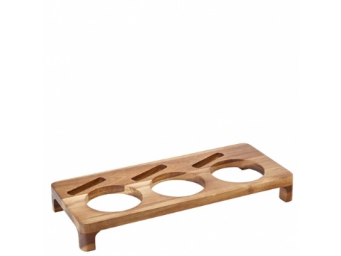 ACACIA PRESENTATION STAND WOODEN 42X18CM