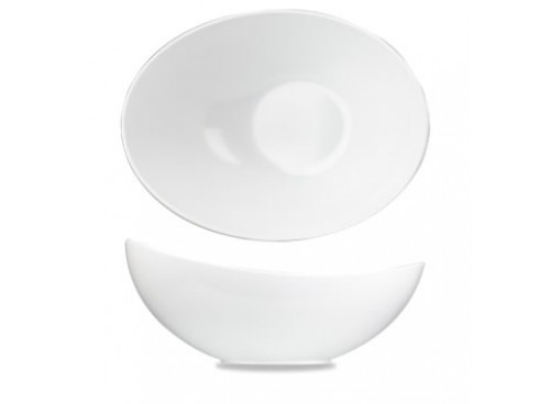 BUFFET BOWL MELAMINE WHITE 35.5X25X18CM