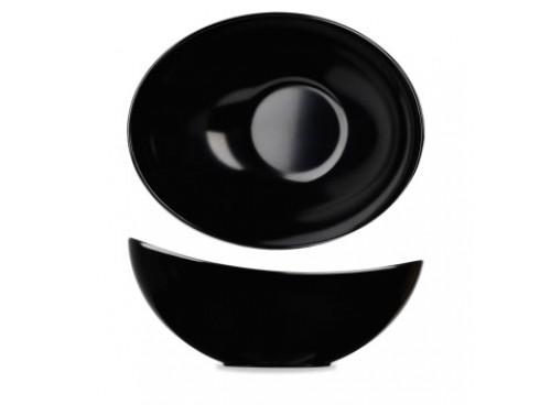 BUFFET BOWL MELAMINE BLACK 35.5X25X18CM