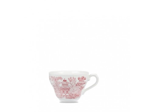 VINTAGE PRINTS TEACUP CRANBERRY WILLOW 7OZ