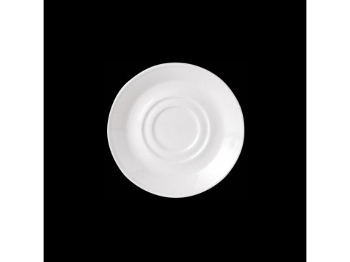 SIMPLICITY WHITE DOUBLE WELL SAUCER 4 5/8"