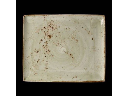 CRAFT PLATE RECTANGLE 2 GREEN 33X27CM