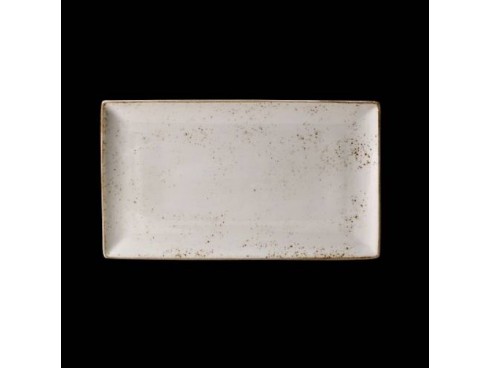 CRAFT PLATE RECTANGLE 2 WHITE 33X27CM