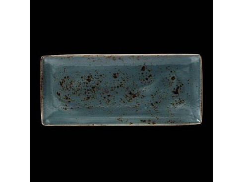 CRAFT PLATE RECTANGLE 4 BLUE 37X16.5CM