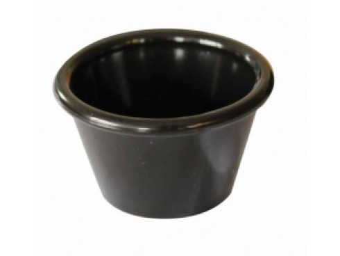 RAMEKIN PLAIN MELAMINE BLACK 1.5OZ